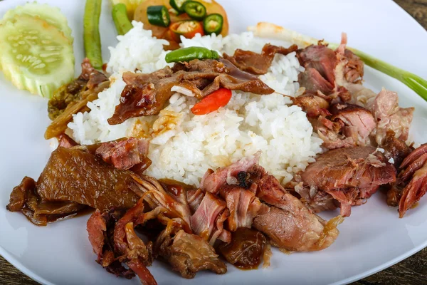 Tasty Pork dengan nasi — Stok Foto