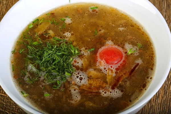 Вкусный суп из минестрона — стоковое фото