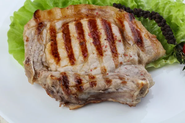 Grilled pork steak — Stock Photo, Image