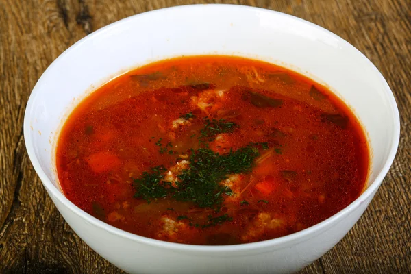 Fresh Borscht soup — Stock Photo, Image
