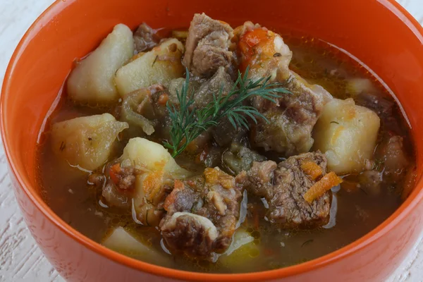 Sopa de carne deliciosa — Fotografia de Stock