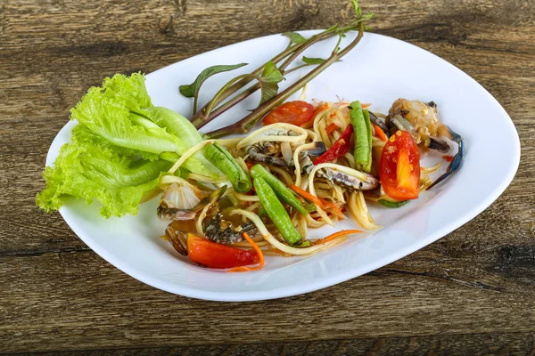 Salad kepiting bumbu Thailand — Stok Foto