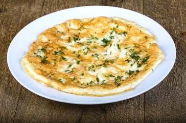 Dereotu ile lezzetli omlet