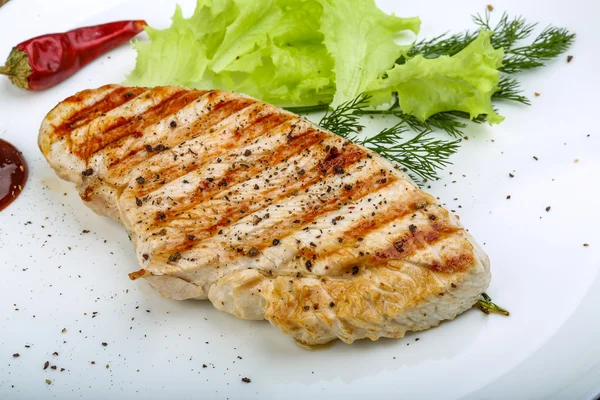 Grilled turkey steak — Stock Photo, Image