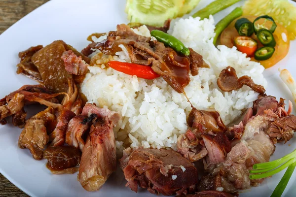 Tasty Pork dengan nasi — Stok Foto