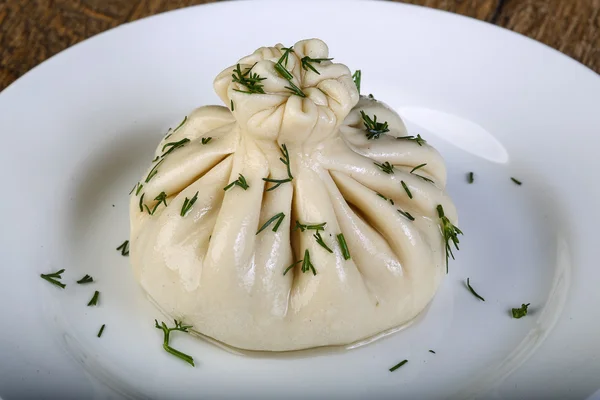 Khinkali - caucasian dumplings — Stock Photo, Image