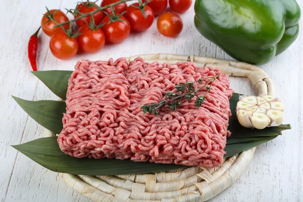 Rohes Rindfleisch mikroskopiert — Stockfoto