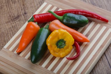 Olgun taze biber karışımı