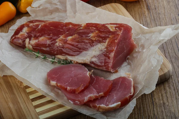 Filete de cerdo curado en seco — Foto de Stock