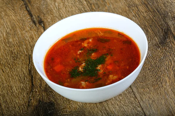 Köstliche Borschtsch-Suppe — Stockfoto