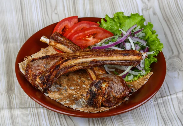 Grilled Lamb ribs — Stock Photo, Image