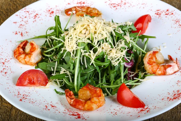 Salad with prawn and rucola — Stock Photo, Image