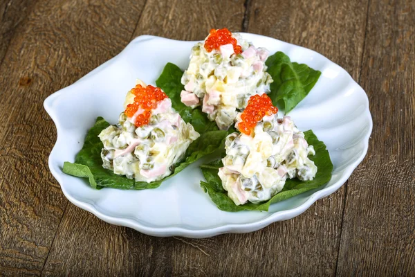 Heerlijke Russische salade — Stockfoto