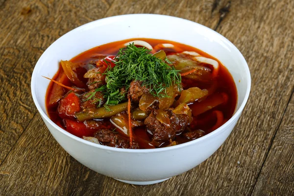 Uzbek noodle soup — Stock Image Uzbek noodle soup Stock Photo