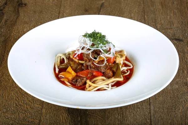 Asian Lagman soup — Stock Image Asian Lagman soup Stock Picture