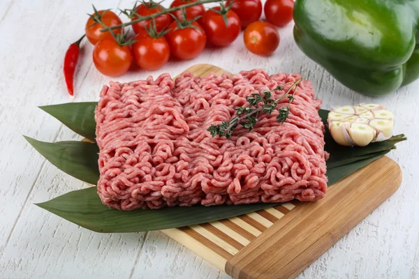 Rohes Rindfleisch mikroskopiert — Stockfoto