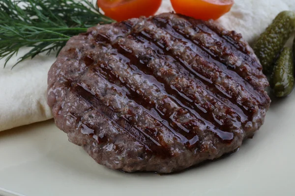 Escalope de hamburger grillé — Photo
