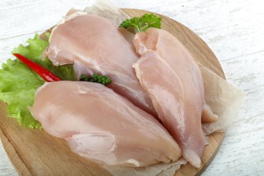 Çiğ tavuk göğsü.