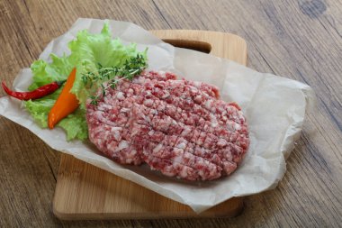 Çiğ burger pirzola