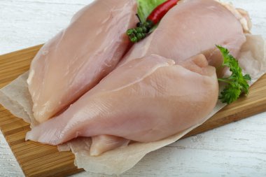 Çiğ tavuk göğsü.