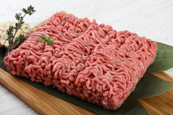 Rohes Rindfleisch mikroskopiert — Stockfoto