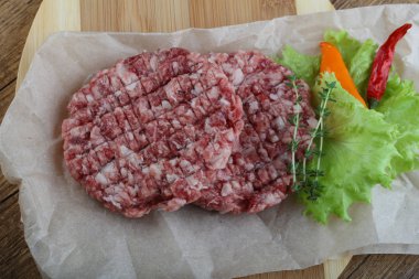 Çiğ burger pirzola