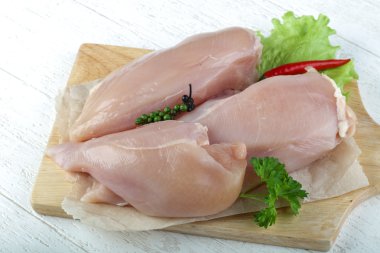 Çiğ tavuk göğsü.