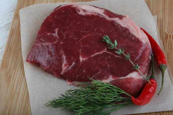 Raw ribeye steak — Stock Photo, Image