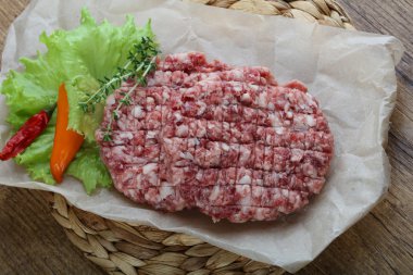 Çiğ burger pirzola