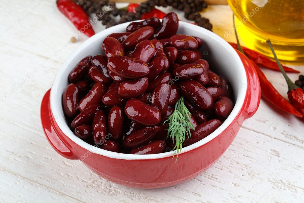 Canned kidney beans — Stock Photo © AndreySt 105654784