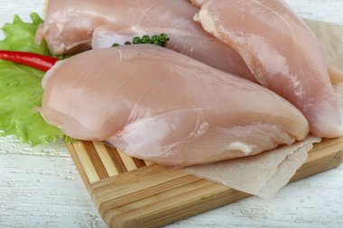 Çiğ tavuk göğsü.