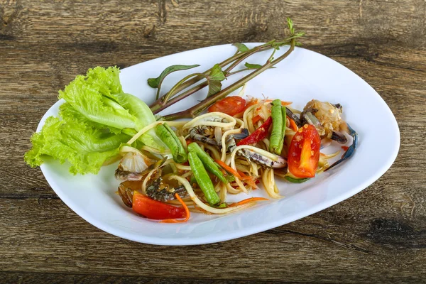 Свежий тайский крабовый салат — стоковое фото