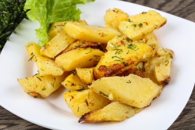 Dereotu ile fırında patates