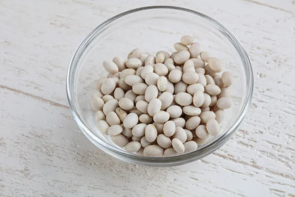 Dry soybeans in the bowl — Stock Photo, Image