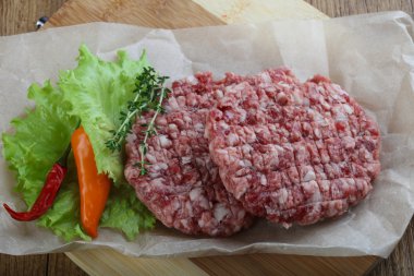 Çiğ burger pirzola