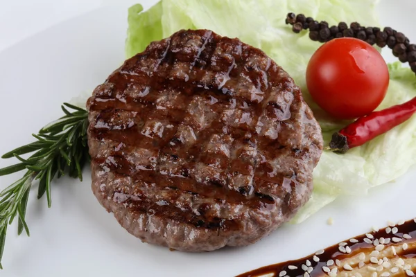 Grillade burgare kotlett — Stockfoto