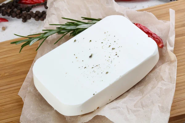 Feta ost bit — Stockfoto