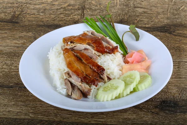 Roasred ördek pirinç — Stok fotoğraf