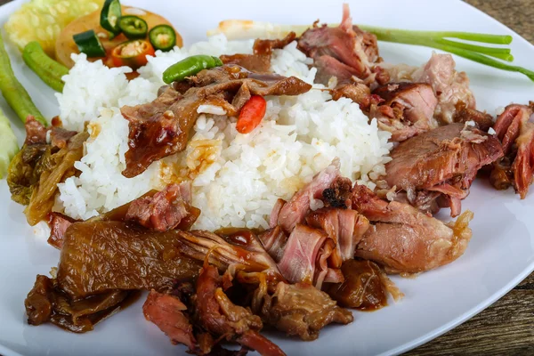 Tasty Pork dengan nasi — Stok Foto