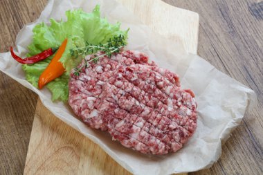 Çiğ burger pirzola