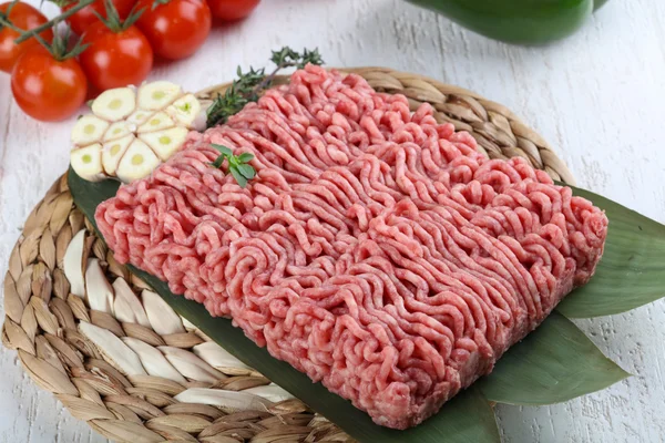 Rohes Rindfleisch mikroskopiert — Stockfoto