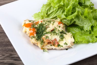 Kaplı et peynir ve domates