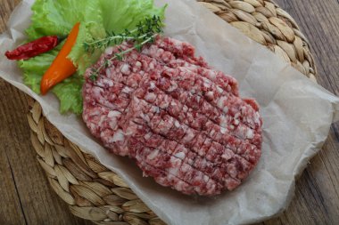 Çiğ burger pirzola