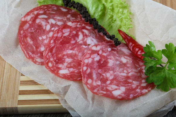 Salsiccia di salame spagnolo — Foto Stock