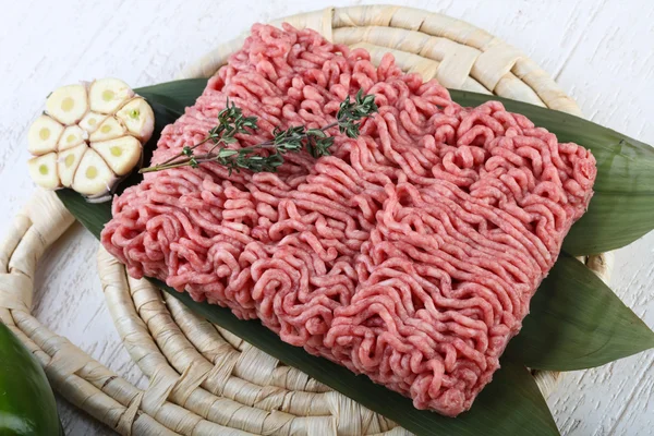 Rohes Rindfleisch mikroskopiert — Stockfoto