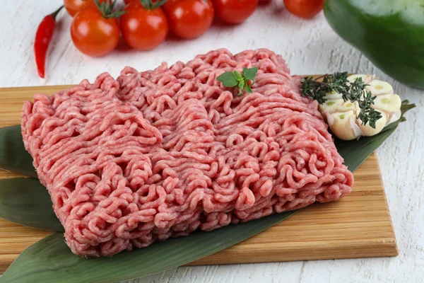 Rohes Rindfleisch mikroskopiert — Stockfoto