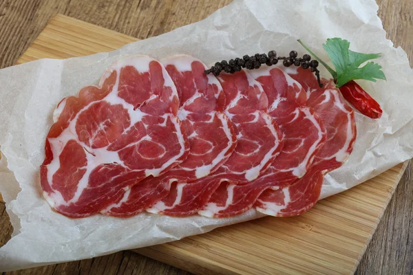 Delicioso jamón italiano — Foto de Stock