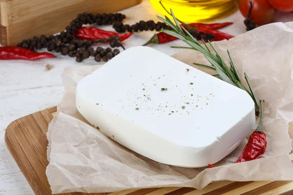 Feta ost bit — Stockfoto