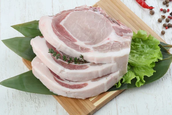 Raw pork t-bone steak — Stock Photo, Image