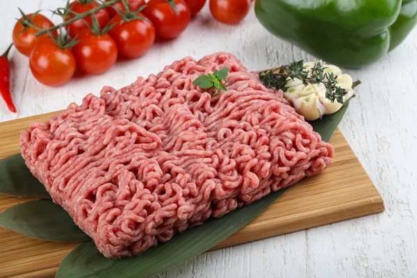 Rohes Rindfleisch mikroskopiert — Stockfoto